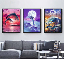 Load image into Gallery viewer, Dolphin Scenerys - DIY 5D Full Diamond Painting - diff. Variations