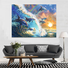 Load image into Gallery viewer, Dolphin Scenerys - DIY 5D Full Diamond Painting - diff. Variations