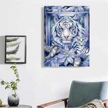 Load image into Gallery viewer, Grey Tigers - DIY 5D Full Diamond Painting
