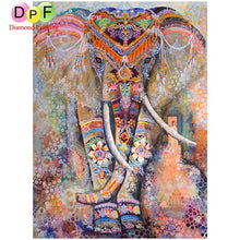 Load image into Gallery viewer, Colorful Elephant - DIY 5D Full Diamond Painting
