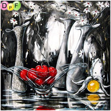 Load image into Gallery viewer, Black And White Fruits - DIY 5D Full Diamond Painting
