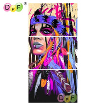 Load image into Gallery viewer, Indians Beauty - DIY 5D Full Diamond Painting
