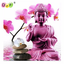 Load image into Gallery viewer, Orchid Buddha - DIY 5D Full Diamond Painting
