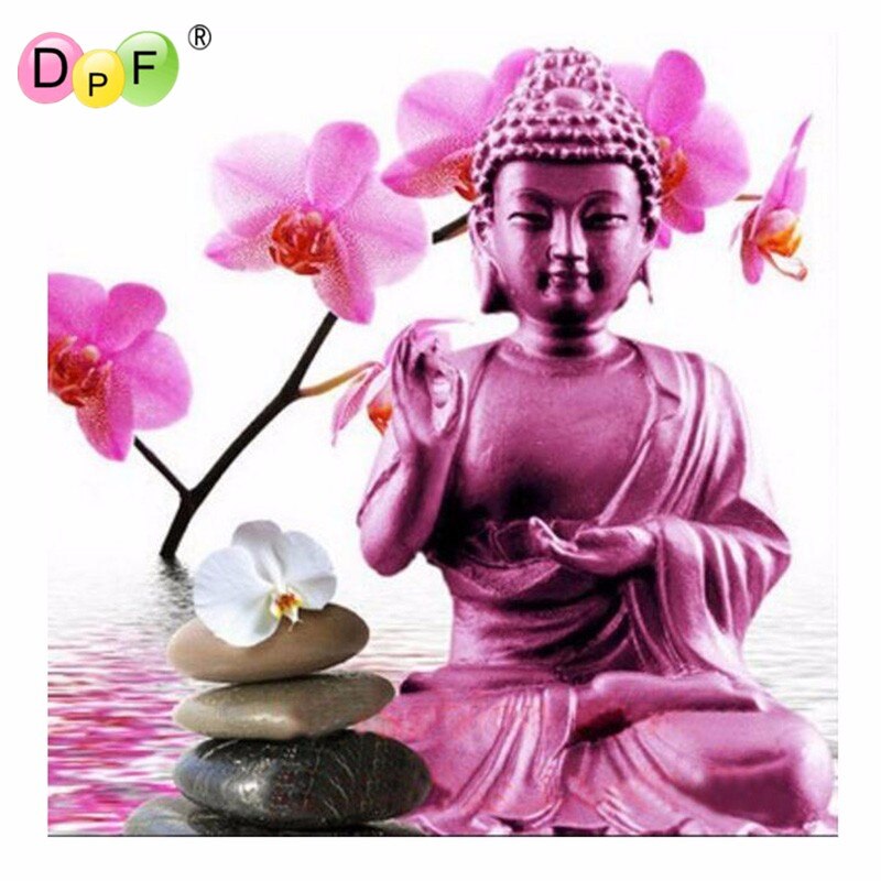 Orchid Buddha - DIY 5D Full Diamond Painting