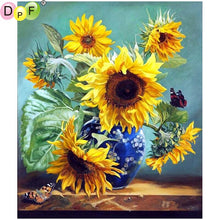 Load image into Gallery viewer, Sunflowers - DIY 5D Full Diamond Painting
