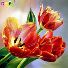Load image into Gallery viewer, Red Tulips - DIY 5D Full Diamond Painting

