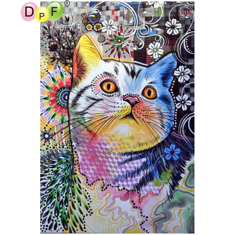 Colorful Cat - DIY 5D Full Diamond Painting