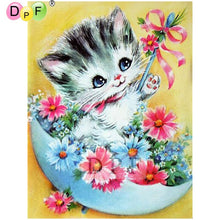 Load image into Gallery viewer, Happy Kitten -DIY 5D Full Diamond Painting
