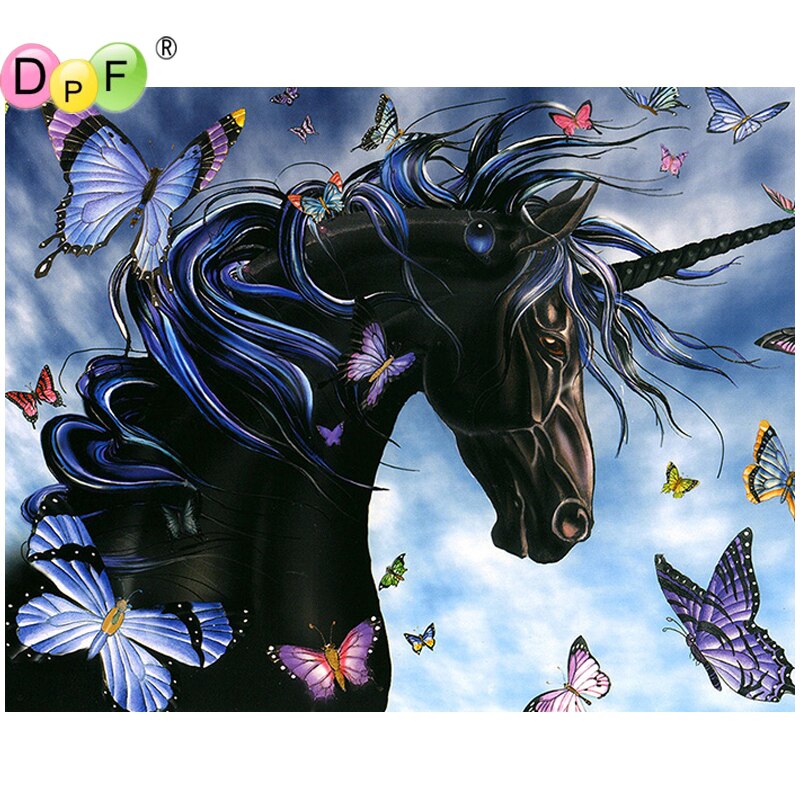 Unicorn Loves Butterflys - DIY 5D Full Diamond Painting