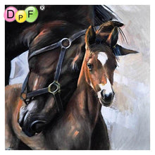 Load image into Gallery viewer, Horse Mami - DIY 5D Full Diamond Painting
