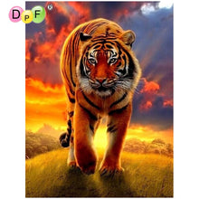 Load image into Gallery viewer, Sunset Tiger - DIY 5D Full Diamond Painting
