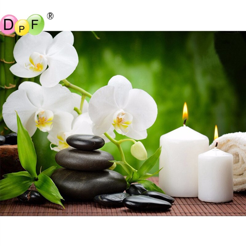 White Orchid - DIY 5D Full Diamond Painting