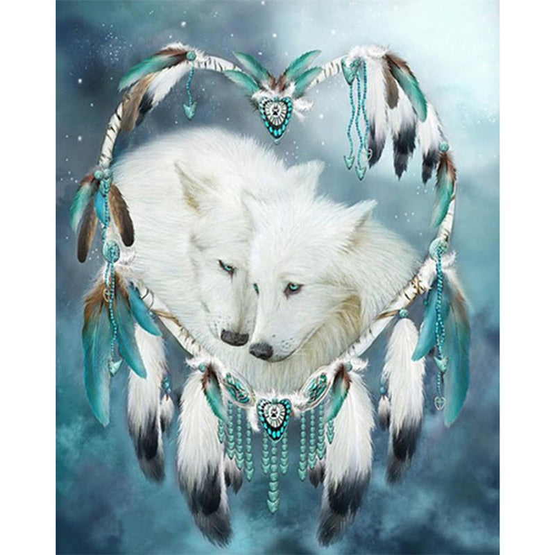 Wolf Dreamcatcher - DIY 5D Full Diamond Painting