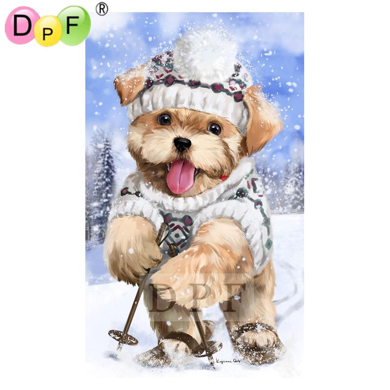 Ski Dog - DIY 5D Full Diamond Painting